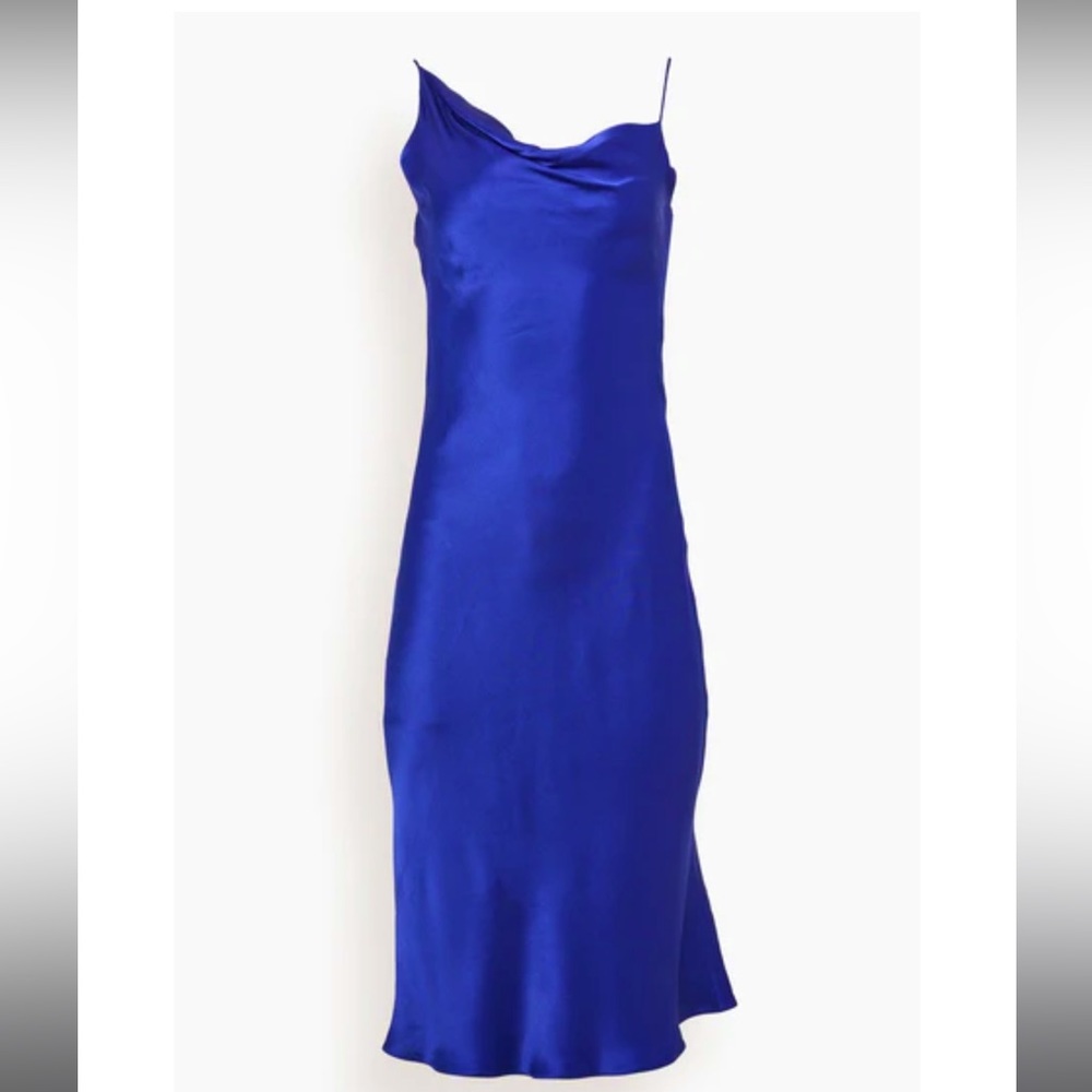 NWT STELLA MCCARTNEY draped slip dress in Violet size 0